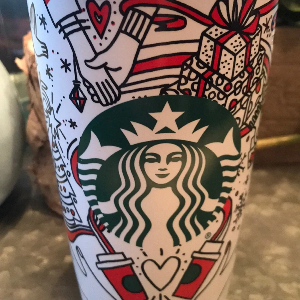 Starbucks 2017 Christmas Hand Holding Travel Mug
